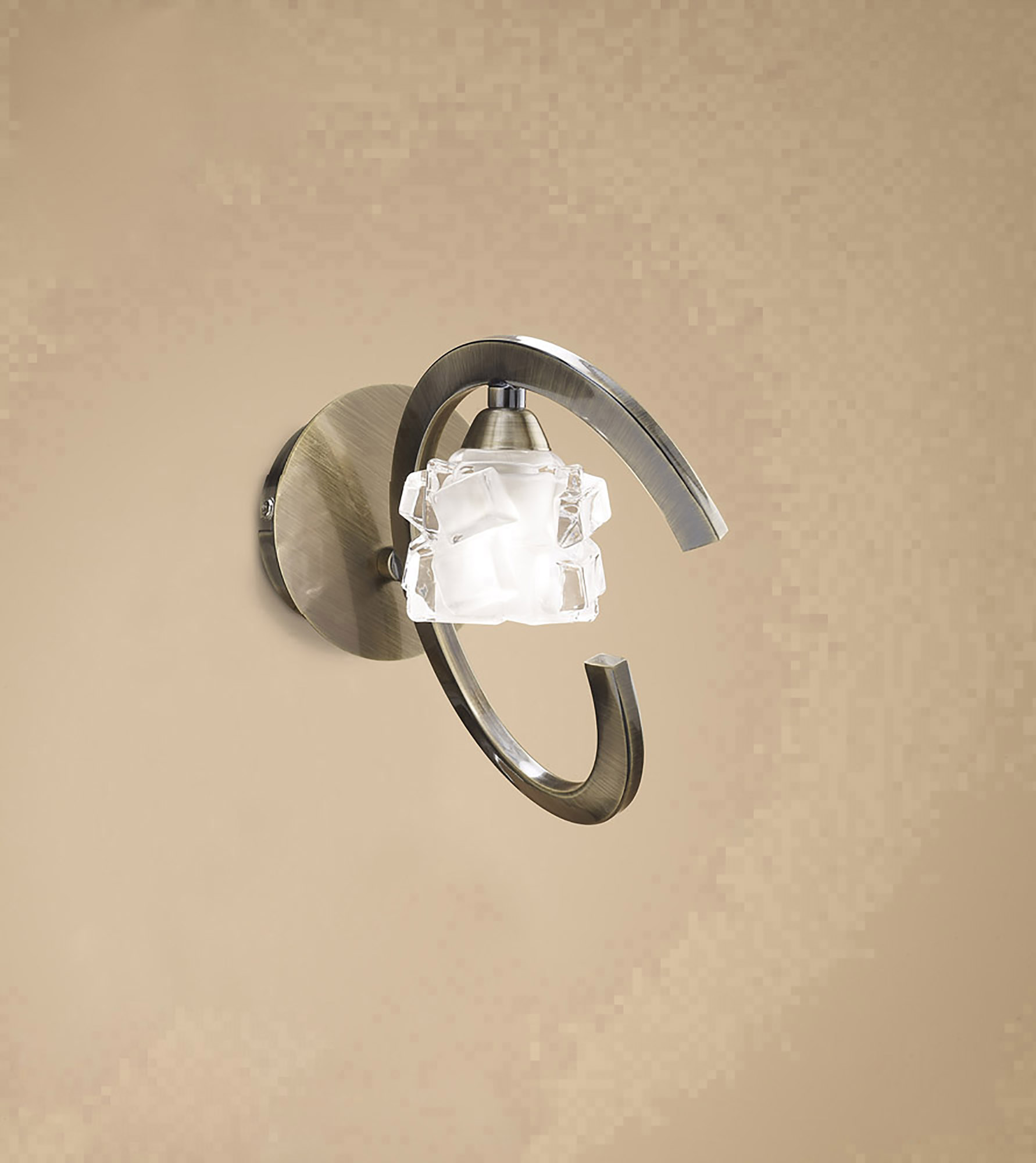 Ice Antique Brass Wall Lights Mantra Armed Wall Lights